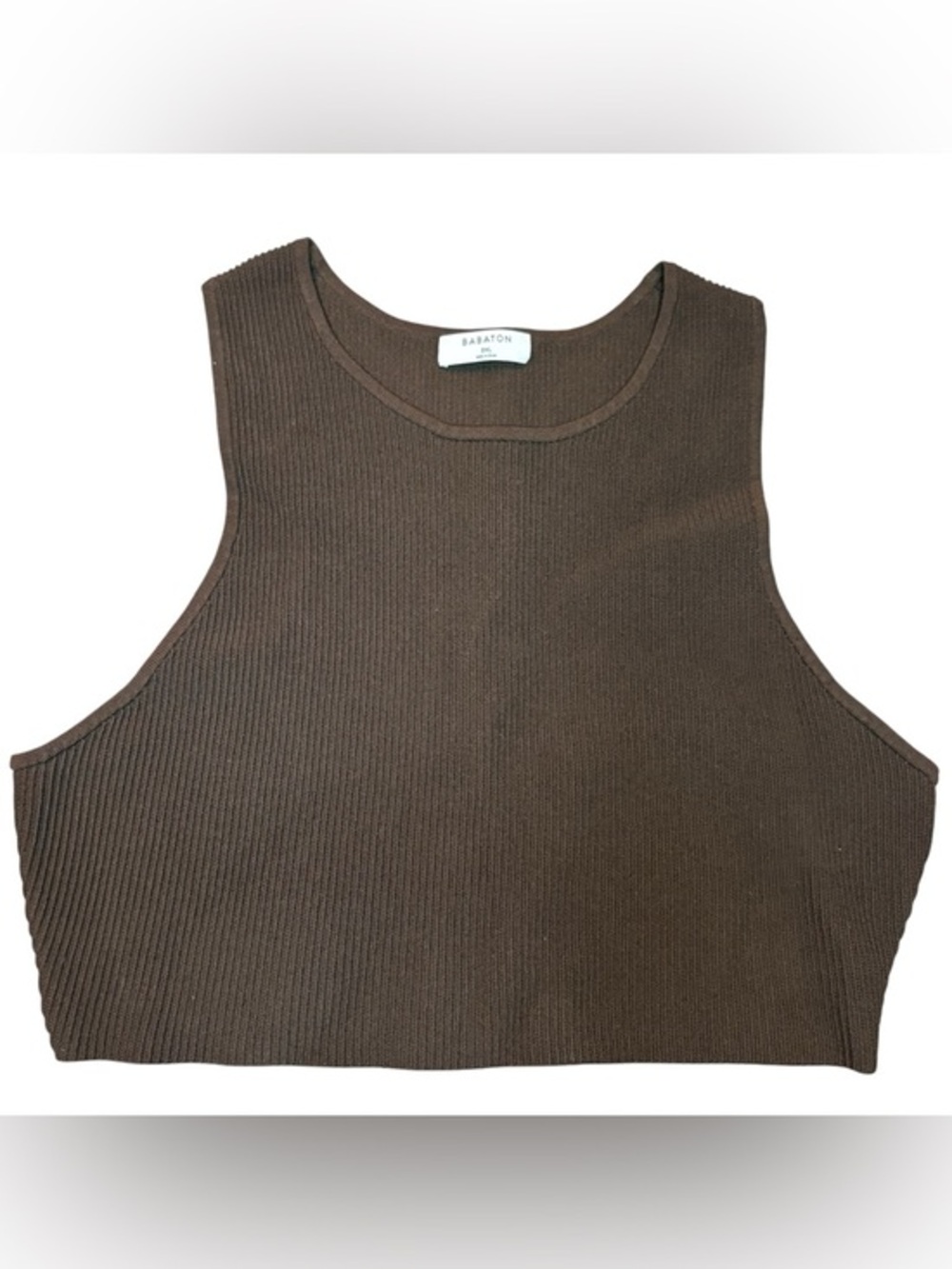 Aritzia Babaton Sculpt Knit tank top brown 2xl